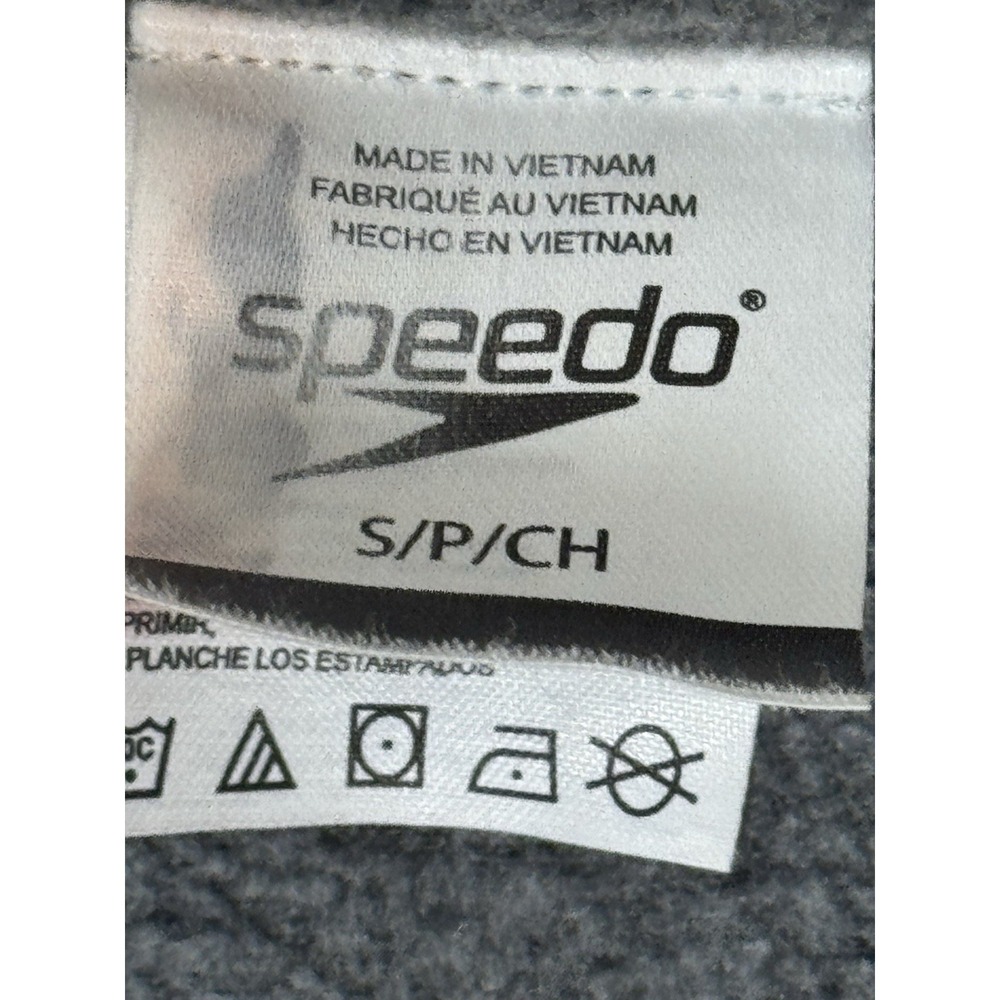 Speedo Team Jacket Parka Coat Small Royal Blue Long Hood Lined Pool Water Swim - Picture 6 of 7